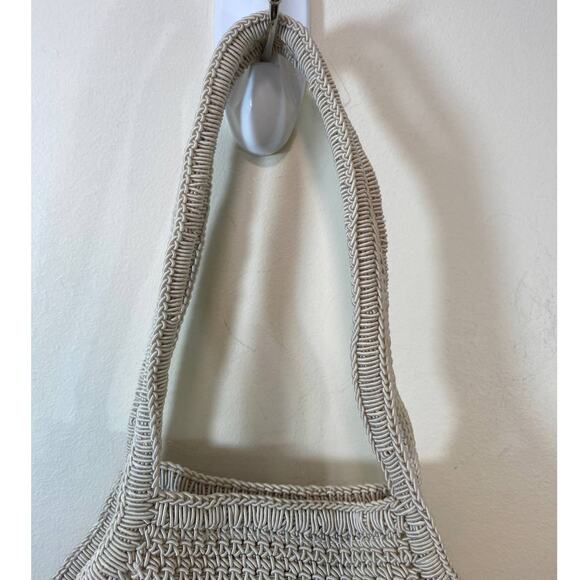 Vtg Crochet Ribbon Embroidered Y2K Summer Mini Purse - Picture 5 of 10